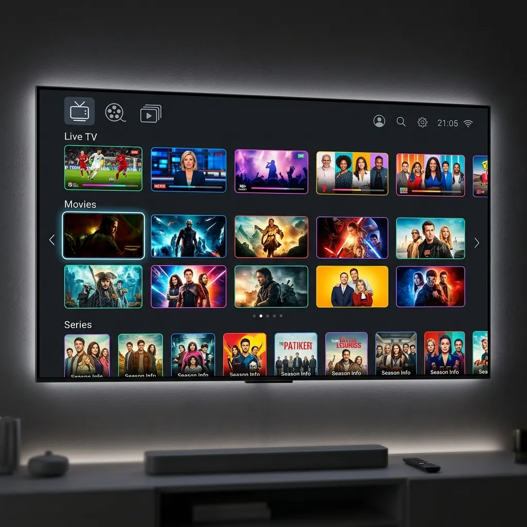 iPlayTV Movie and VOD Poster interface screen